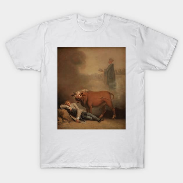 Niels Klim Thinks He Hears the Deacon When He is Awakened By a Bull by Nicolai Abildgaard T-Shirt by Classic Art Stall